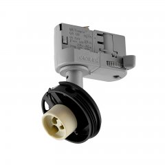 3-Phasen-Strahler, Can Base, 1x max. 7,5W mit GU10 Fassung, silber