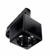 Steckdosenadapter f�r 3-Phasen Einbau- und Aufbauschienensystem D Line/DALI, schwarz