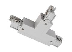 T-Verbinder links-links-rechts mit Wechselmechnik f�r 3-Phasen Schienensystem D Line, grau