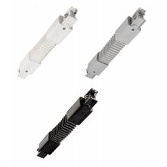 Flexverbinder f�r 3-Phasen Schienensystem D Line 230V, links-rechts, wei�/schwarz/grau