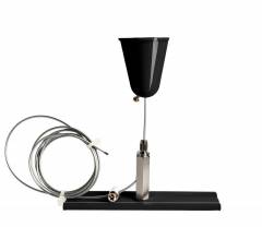 Seilabh�ngungshalter m. Deckenrosette f�r 3-Phasen Aufbauschienensystem D Line/DALI, schwarz