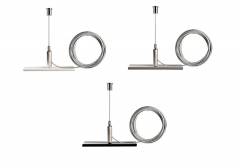 Seilabh�ngungshalter mini, max. 5m f�r 3-Phasen Aufbauschienensystem D Line/DALI, wei�/schwarz/grau