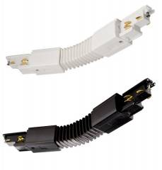 Flexverbinder links-rechts f�r D Line DALI Aufbauschienensystem, wei�/schwarz