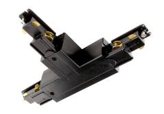 T-Verbinder links-links-rechts mit Wechselmechanik, D Line DALI Ein-/Aufbauschienen, schwarz