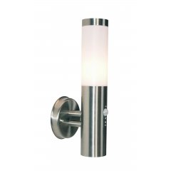 Wandaufbauleuchte Nova II Motion mit Bewegungsmelder, 1x max. 40W, E27, Edelstahl IP44