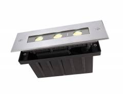 LED Bodeneinbaustrahler 3 x 1 Watt LED warmwei� asymmetrisch