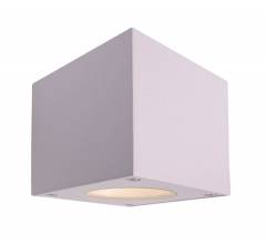 Eckige LED Up and down Au�en Wandleuchte Cubodo, wei�, LED warmwei�