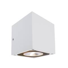 LED Au�en up and down Wandleuchte Cubodo II Double W, LED warmwei� 14W, wei�
