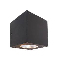 Au�en LED Wandleuchte Cubodo II Single DG, LED warmwei� 7W, dunkelgrau