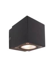LED Au�en Wandleuchte Cubodo II Single DG Mini, LED warmwei� 4,50 W, dunkelgrau