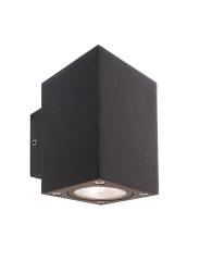 Au�en LED up and down Wandleuchte Cubodo II Double DG Mini, LED warmwei� 9W, dunkelgrau