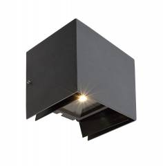 LED Au�en Wandaufbauleuchte Arcturus II 6W 200lm 3000K Warmwei� Grau IP54