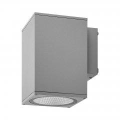 Dimmbare Au�enwandleuchte IP65 ShoreLine Pro Square, 20,5W, 3000/4000K, Hellgrau