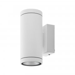 Dimmbare Au�enwandleuchte IP65 ShoreLine Pro Round up & down, 20W, 3000/4000K, wei�