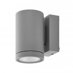 Dimmbare Au�enwandleuchte IP65 ShoreLine Pro Round, 12W, 3000/4000K, Hellgrau