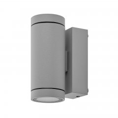 Au�enwandleuchte IP65, ShoreLine Pro Round up & down, 2x max. 7,5W, GU10 Fassung, Hellgrau