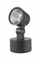 LED Boden-/ Wand-/Deckenleuchte schwarz, Colt 8W COB, Spot IP65, 40�, 3000K dreh-/neigbar 470lm