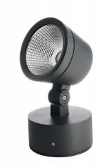 LED Boden-/ Wand-/Deckenleuchte Alu schwarz, Colt 15W COB, IP65, 3000K, 180� dreh-/schwenkbar