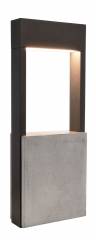 LED Stehleuchte, Warmwei�, Chertan 450 dunkelgrau, 3000K, 480lm, 13W, 450mm hoch, IP54