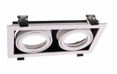 Doppel Kardanrahmen aus Alu f�r Modular System COB, wei�-schwarz mattiert, 2-fach