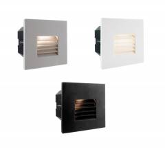 Abdeckung Gitter f�r Light Base II COB Outdoor Wandeinbauleuchte 100x100mm, wei�/schwarz/silbergrau