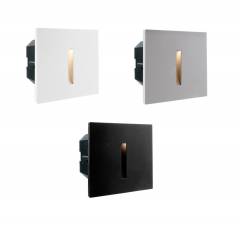 Abdeckung linear f�r Light Base II COB Outdoor Wandeinbauleuchte 100x100mm, wei�/schwarz/silbergrau