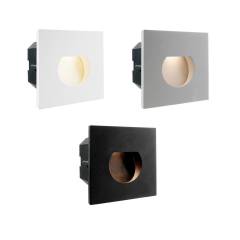 Abdeckung rund f�r Light Base II COB Outdoor Wandeinbauleuchte 100x100mm, wei�/schwarz/silbergrau