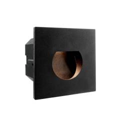 Abdeckung rund f�r Light Base II COB Outdoor Wandeinbauleuchte 100x100mm, schwarz