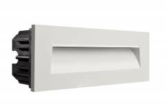 Abdeckung Rundung f�r Light Base III COB Outdoor Wandeinbauleuchte 250x90mm, wei�
