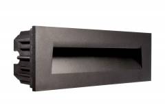 Abdeckung Rundung f�r Light Base III COB Outdoor Wandeinbauleuchte 250x90mm, schwarz