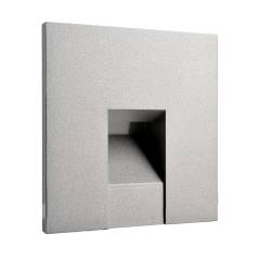 Eckige Abdeckung Quadrat f�r Alwaid II Wandeinbauleuchte 75x75mm, alu