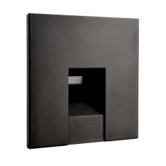 Eckige Abdeckung Quadrat f�r Alwaid II Wandeinbauleuchte 75x75mm, schwarz