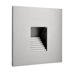 Eckige Abdeckung Stufe f�r Alwaid II Wandeinbauleuchte 75x75mm, alu