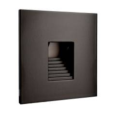 Eckige Abdeckung Stufe f�r Alwaid II Wandeinbauleuchte 75x75mm, schwarz