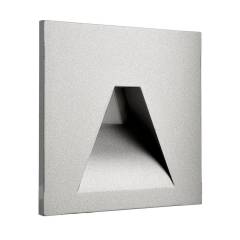 Eckige Abdeckung Trapez f�r Alwaid II Wandeinbauleuchte 75x75mm, alu