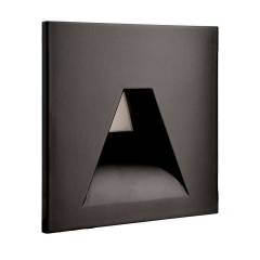 Eckige Abdeckung Trapez f�r Alwaid II Wandeinbauleuchte 75x75mm, schwarz