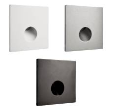 Eckige Abdeckung Auge f�r Alwaid II Wandeinbauleuchte 75x75mm, wei�/schwarz/alu