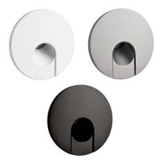 Runde Abdeckung Auge f�r Alwaid II Wandeinbauleuchte 75x75mm, wei�/schwarz/alu