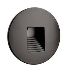 Runde Abdeckung Stufe f�r Alwaid II Wandeinbauleuchte 75x75mm, schwarz