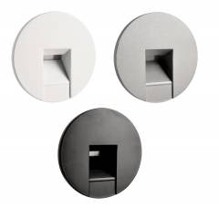 Runde Abdeckung Quadrat f�r Alwaid II Wandeinbauleuchte 75x75mm, wei�/schwarz/alu