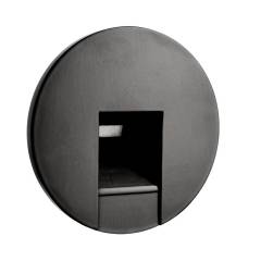 Runde Abdeckung Quadrat f�r Alwaid II Wandeinbauleuchte 75x75mm, schwarz