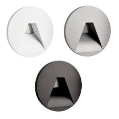 Runde Abdeckung Trapez f�r Alwaid II Wandeinbauleuchte 75x75mm, wei�/schwarz/alu