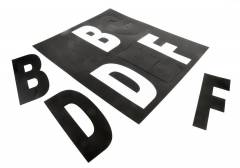 Aufklebbares Buchstabenset A-F f�r Casa Hausnummernleuchte, Kunststoff schwarz