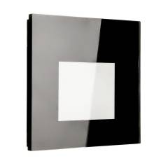 Eckige Abdeckung Glas f�r Alwaid II Wandeinbauleuchte 75x75mm, schwarz