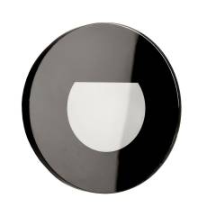Runde Abdeckung Glas f�r Alwaid II Wandeinbauleuchte 75x75mm, schwarz