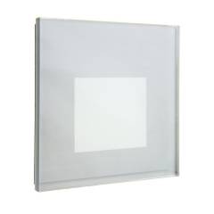 Eckige Abdeckung Glas f�r Alwaid II Wandeinbauleuchte 75x75mm, alu