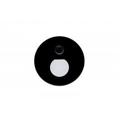 Abdeckung Round Glas f�r Alwaid Pro Wandeinbauleuchte Motion, halbrund Lichtkegel, Schwarz, Glas �: 