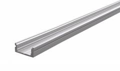 Reprofil AU-01-10 flaches U-Profil f�r 10 - 11,3 mm LED Stripes, Silber-matt, eloxiert, 2000 mm