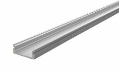 Aluminium U-Profil flach AU-01-12 Silber-matt, eloxiert, LxBxH 3000x18x7 mm