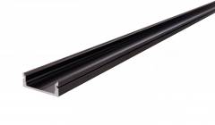 Reprofil AU-01-15 flaches U-Profil f�r 15 - 16,3 mm LED Stripes, Schwarz-matt, eloxiert, 2000 mm